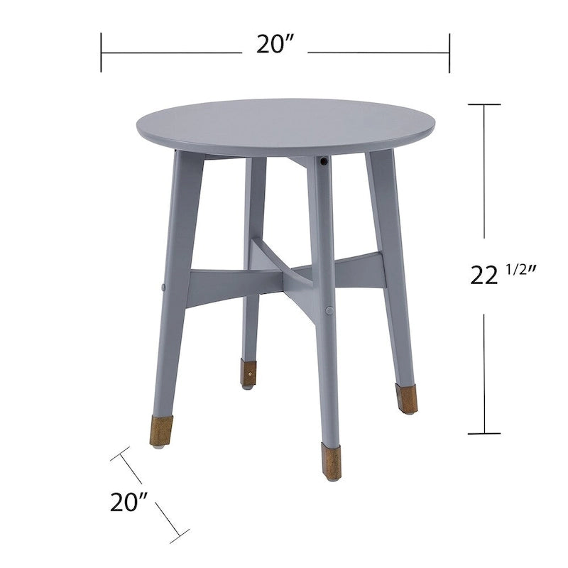 Table d'appoint en bois moderne du milieu du siècle Morgenstern Round