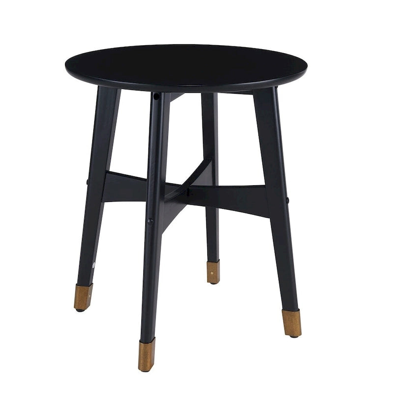 Table d'appoint en bois moderne du milieu du siècle Morgenstern Round