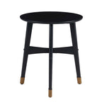 Table d'appoint en bois moderne du milieu du siècle Morgenstern Round