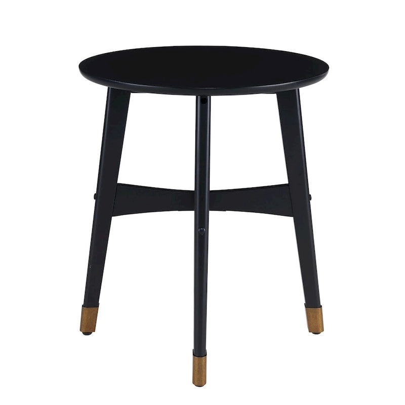 Table d'appoint en bois moderne du milieu du siècle Morgenstern Round