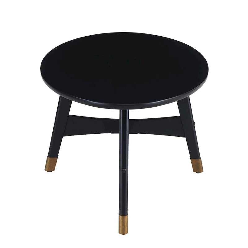 Table d'appoint en bois moderne du milieu du siècle Morgenstern Round