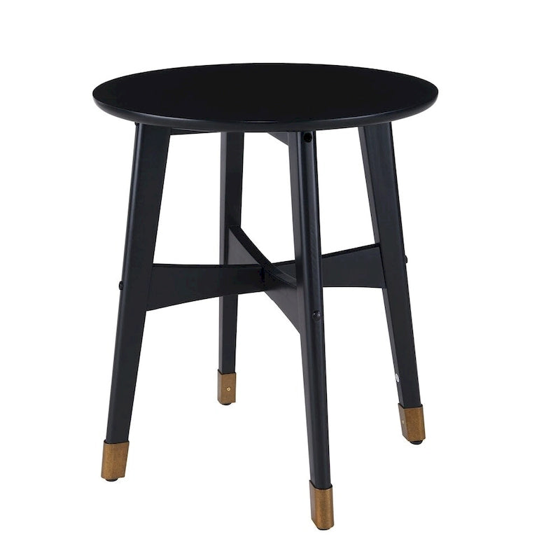 Table d'appoint en bois moderne du milieu du siècle Morgenstern Round