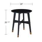 Table d'appoint en bois moderne du milieu du siècle Morgenstern Round
