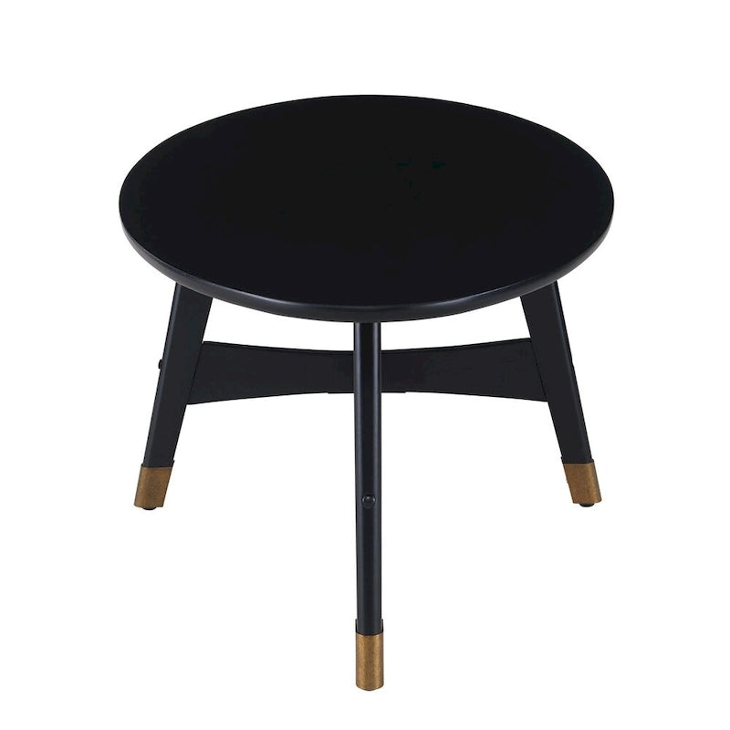 Table d'appoint en bois moderne du milieu du siècle Morgenstern Round
