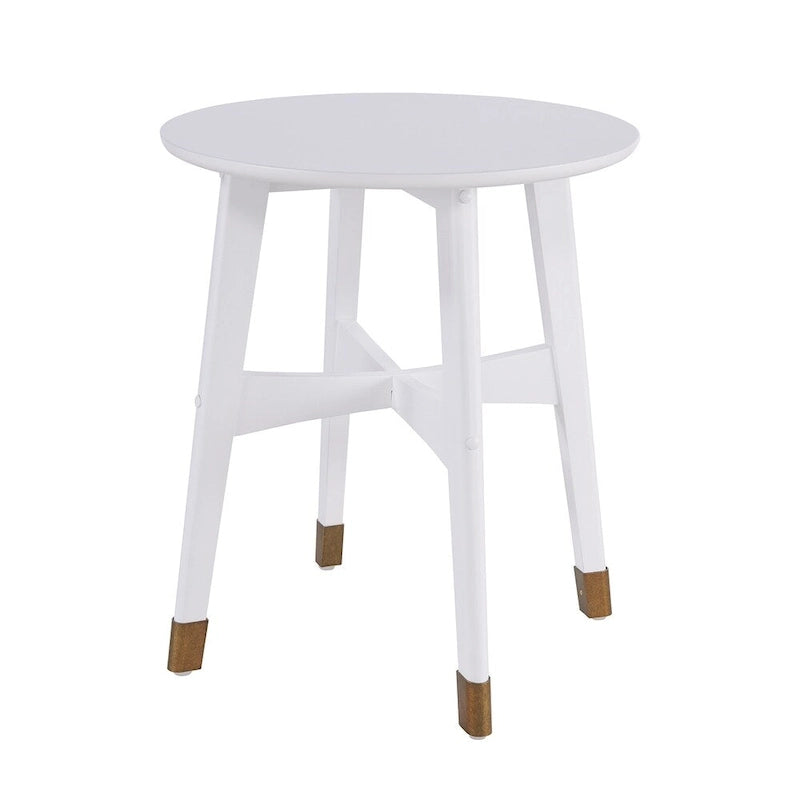 Table d'appoint en bois moderne du milieu du siècle Morgenstern Round