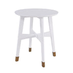 Table d'appoint en bois moderne du milieu du siècle Morgenstern Round