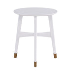 Table d'appoint en bois moderne du milieu du siècle Morgenstern Round