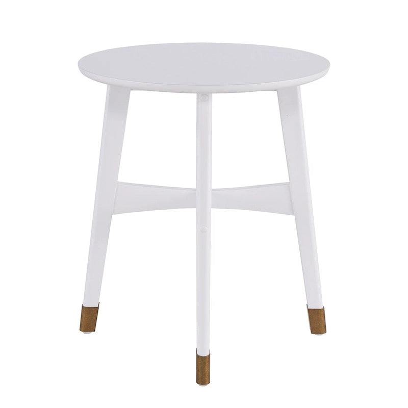 Table d'appoint en bois moderne du milieu du siècle Morgenstern Round
