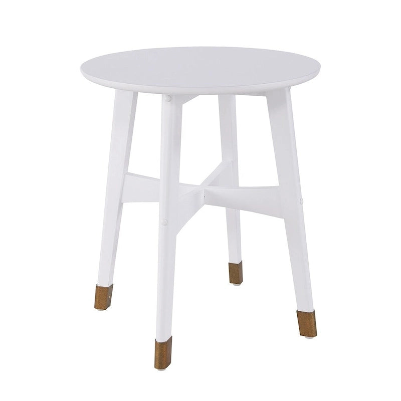 Table d'appoint en bois moderne du milieu du siècle Morgenstern Round