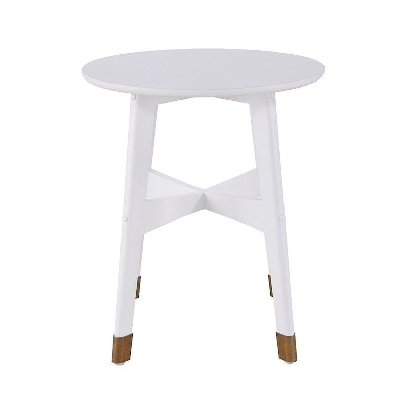 Table d'appoint en bois moderne du milieu du siècle Morgenstern Round
