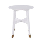 Table d'appoint en bois moderne du milieu du siècle Morgenstern Round