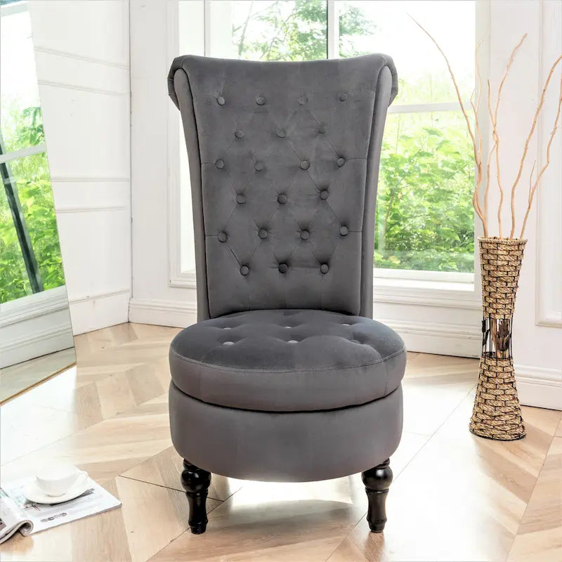 Chaise de vanité haute Gosser 20 en velours large