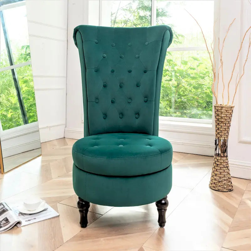 Chaise de vanité haute Gosser 20 en velours large