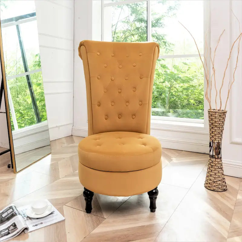 Chaise de vanité haute Gosser 20 en velours large