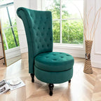 Chaise de vanité haute Gosser 20 en velours large