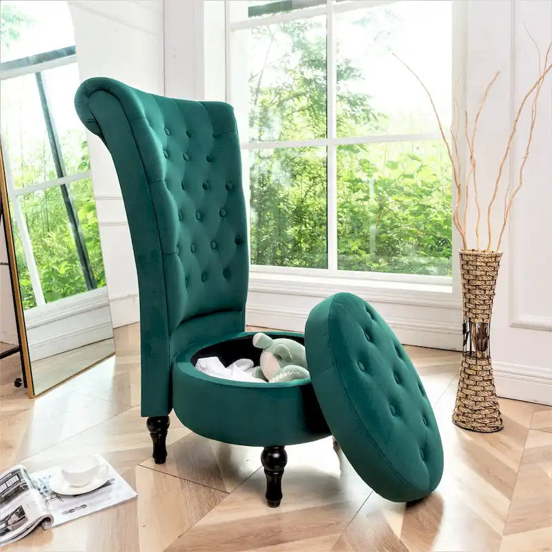 Chaise de vanité haute Gosser 20 en velours large