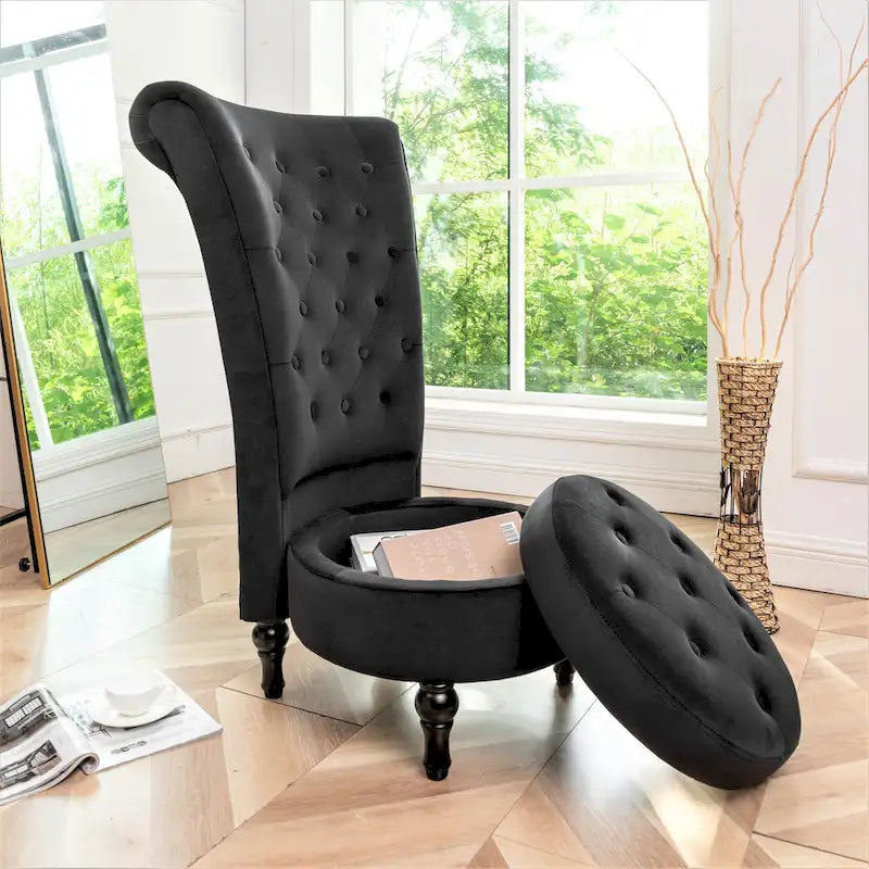 Chaise de vanité haute Gosser 20 en velours large