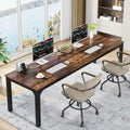 Bureau d'ordinateur extra long de 78,7 pouces pour 2 personnes