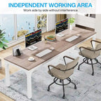 Bureau d'ordinateur extra long de 78,7 pouces pour 2 personnes
