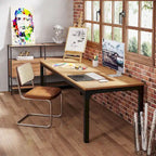 Bureau d'ordinateur extra long de 78,7 pouces pour 2 personnes