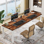 Bureau d'ordinateur extra long de 78,7 pouces pour 2 personnes
