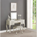 Flip Up Mirror Vanity Set with Stool