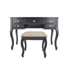 Coiffeuse avec miroir relevable et tabouret