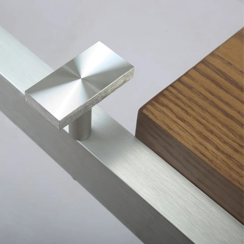 Table à manger extensible avec plateau en verre transparent et pieds en bois - 160/240 x 90 x 75 cm