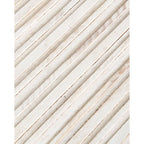 Table basse cylindrique en teck blanc vieilli par