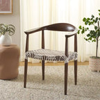 Chaise de salle à manger avec accoudoirs Trix Bandelier noire - 24,8 x 18,9 x 30,7 - 25L x 19P x 31H