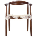Chaise de salle à manger avec accoudoirs Trix Bandelier noire - 24,8 x 18,9 x 30,7 - 25L x 19P x 31H