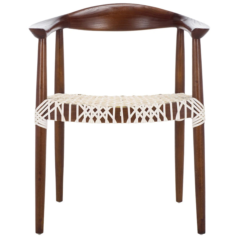 Chaise de salle à manger avec accoudoirs Trix Bandelier noire - 24,8 x 18,9 x 30,7 - 25L x 19P x 31H