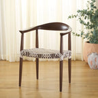 Chaise de salle à manger avec accoudoirs Trix Bandelier noire - 24,8 x 18,9 x 30,7 - 25L x 19P x 31H