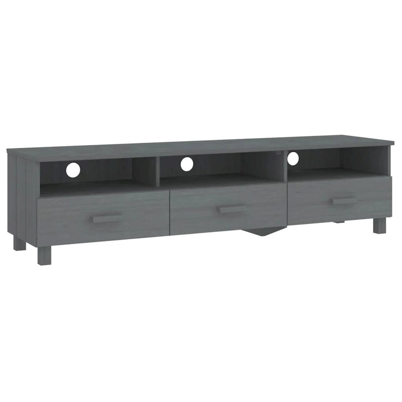 Meuble TV Banc TV Bahut Meuble de Rangement Armoire HAMAR Pin Massif - 62.2x15.7x15.7