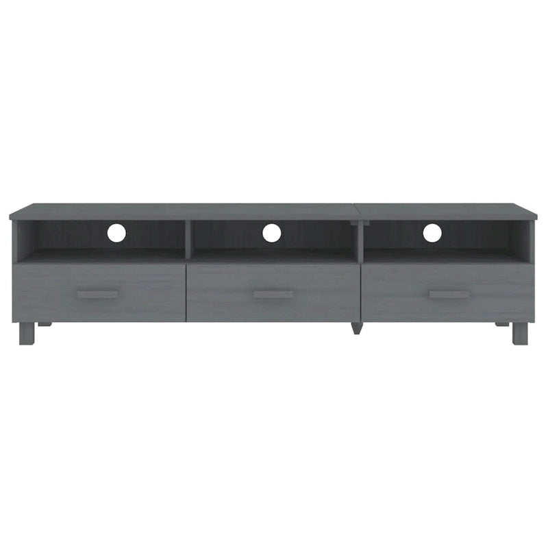 Meuble TV Banc TV Bahut Meuble de Rangement Armoire HAMAR Pin Massif - 62.2x15.7x15.7