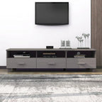 Meuble TV Banc TV Bahut Meuble de Rangement Armoire HAMAR Pin Massif - 62.2x15.7x15.7