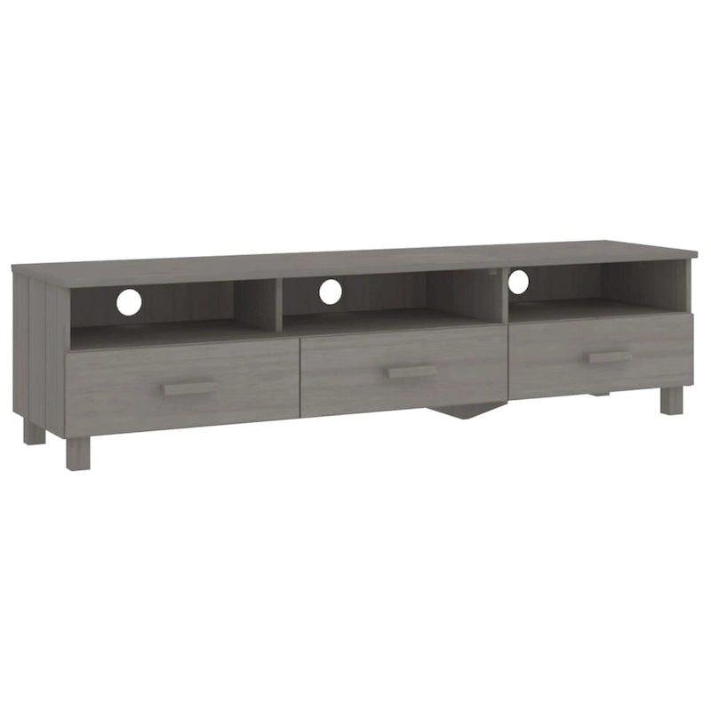 Meuble TV Banc TV Bahut Meuble de Rangement Armoire HAMAR Pin Massif - 62.2x15.7x15.7