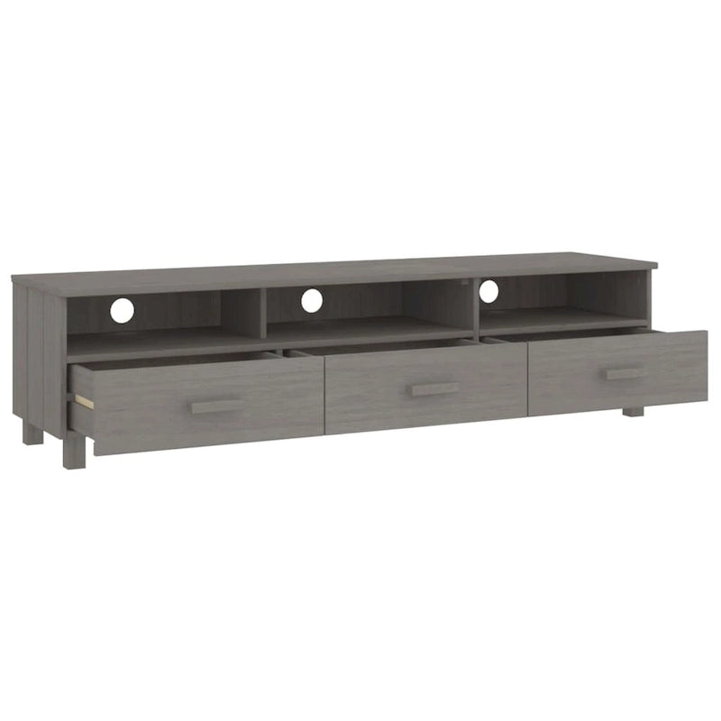 Meuble TV Banc TV Bahut Meuble de Rangement Armoire HAMAR Pin Massif - 62.2x15.7x15.7