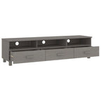 Meuble TV Banc TV Bahut Meuble de Rangement Armoire HAMAR Pin Massif - 62.2x15.7x15.7