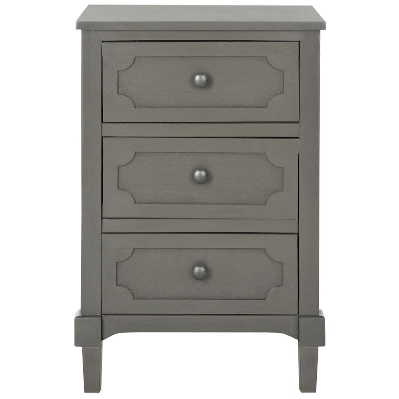 Commode de Rangement à 3 Tiroirs Dinah Grise - 16,9 x 13,4 x 26,8 - 17Lx13Px26H