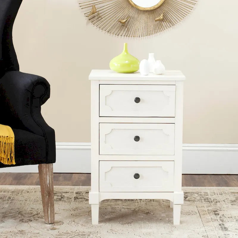 Commode de Rangement à 3 Tiroirs Dinah Grise - 16,9 x 13,4 x 26,8 - 17Lx13Px26H