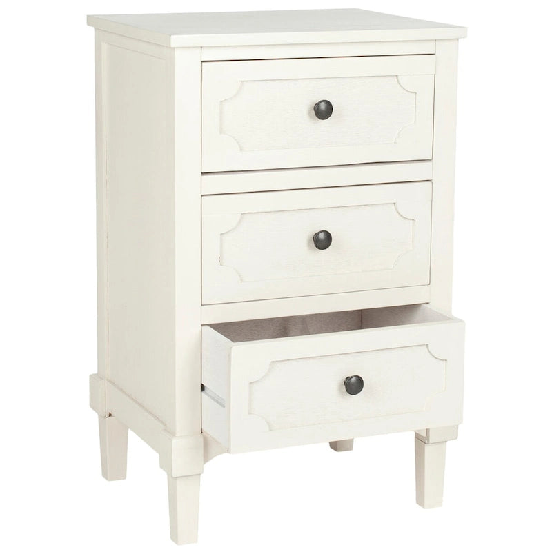 Commode de Rangement à 3 Tiroirs Dinah Grise - 16,9 x 13,4 x 26,8 - 17Lx13Px26H
