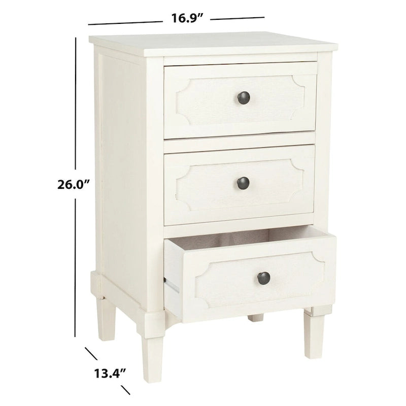 Commode de Rangement à 3 Tiroirs Dinah Grise - 16,9 x 13,4 x 26,8 - 17Lx13Px26H