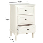 Commode de Rangement à 3 Tiroirs Dinah Grise - 16,9 x 13,4 x 26,8 - 17Lx13Px26H