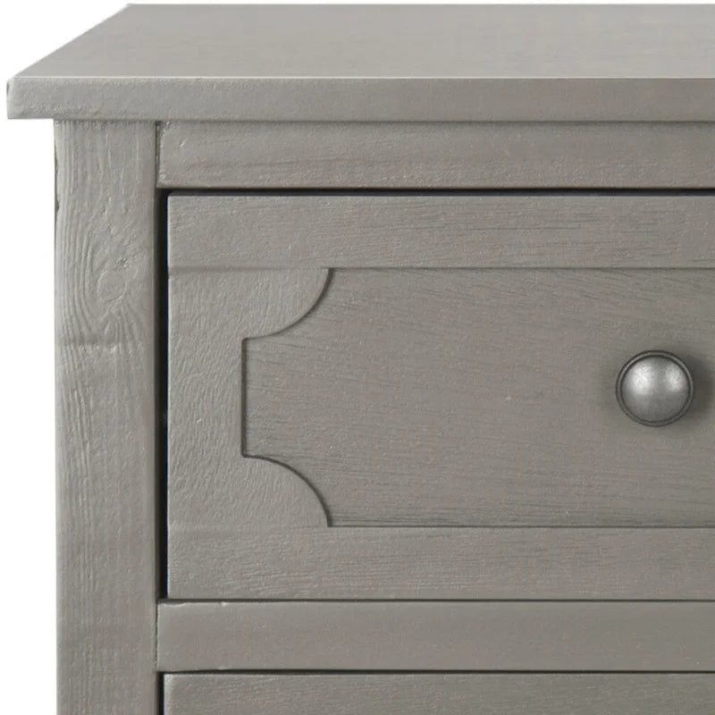 Commode de Rangement à 3 Tiroirs Dinah Grise - 16,9 x 13,4 x 26,8 - 17Lx13Px26H