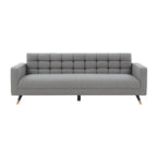 Canapé à dossier capitonné Couture Domna - 216 cm L x 84 cm P x 229 cm H - 216x84x76