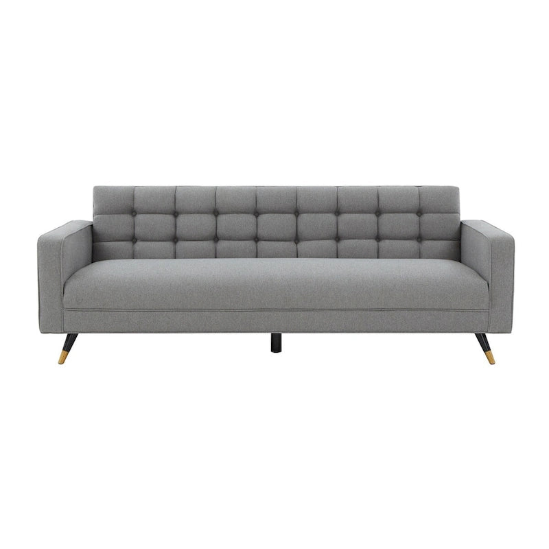 Canapé à dossier capitonné Couture Domna - 216 cm L x 84 cm P x 229 cm H - 216x84x76