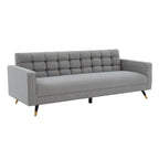 Canapé à dossier capitonné Couture Domna - 216 cm L x 84 cm P x 229 cm H - 216x84x76