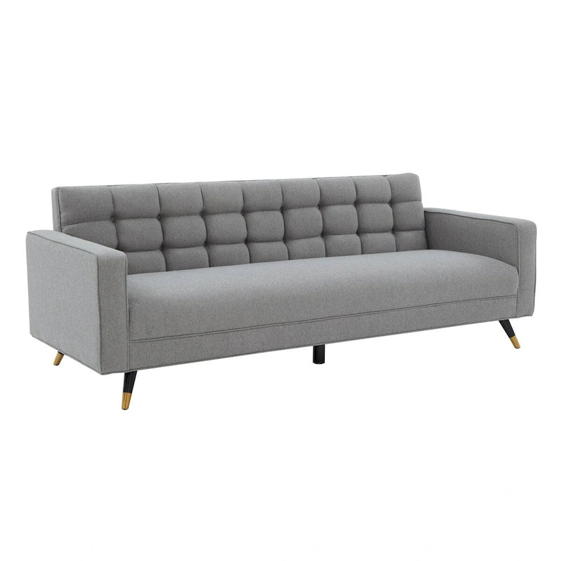 Canapé à dossier capitonné Couture Domna - 216 cm L x 84 cm P x 229 cm H - 216x84x76