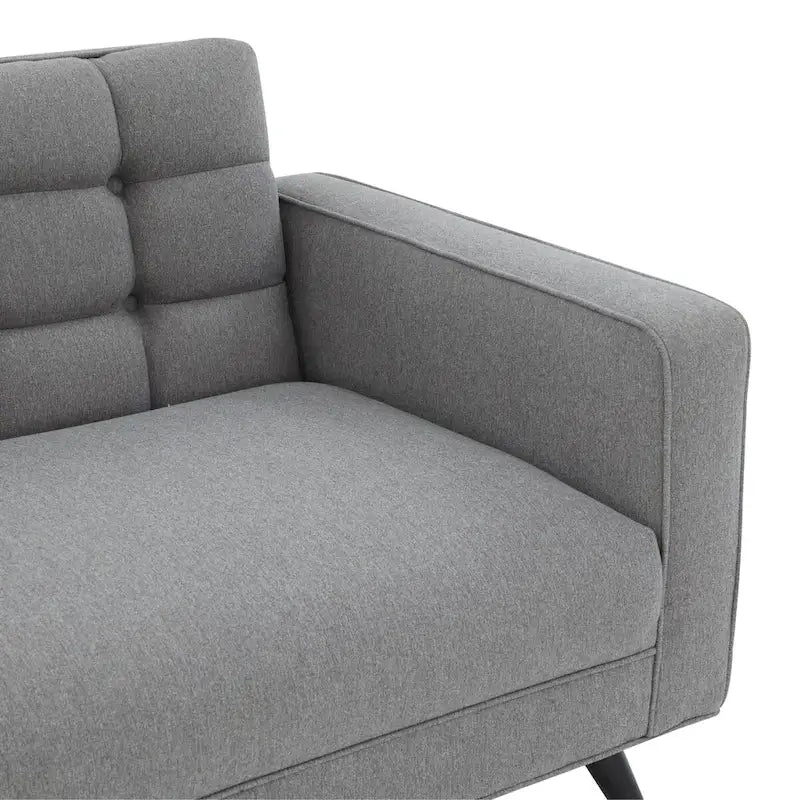 Canapé à dossier capitonné Couture Domna - 216 cm L x 84 cm P x 229 cm H - 216x84x76